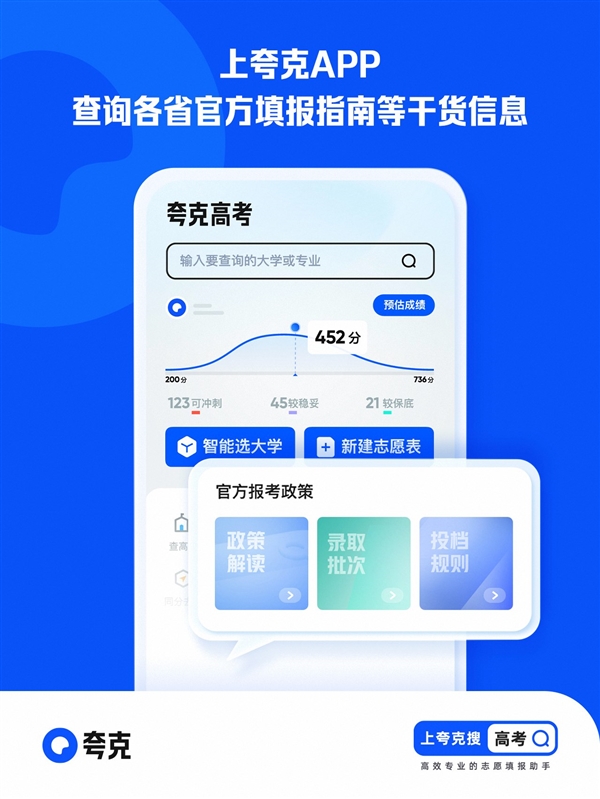 夸克App上線免費(fèi)高考信息服務(wù) 升級查詢、填報(bào)輔助、專家指導(dǎo)全周期服務(wù)(圖2) 夸克App上線免費(fèi)高考信息服務(wù) 升級查詢、填報(bào)輔助、專家指導(dǎo)全周期服務(wù)(圖2)